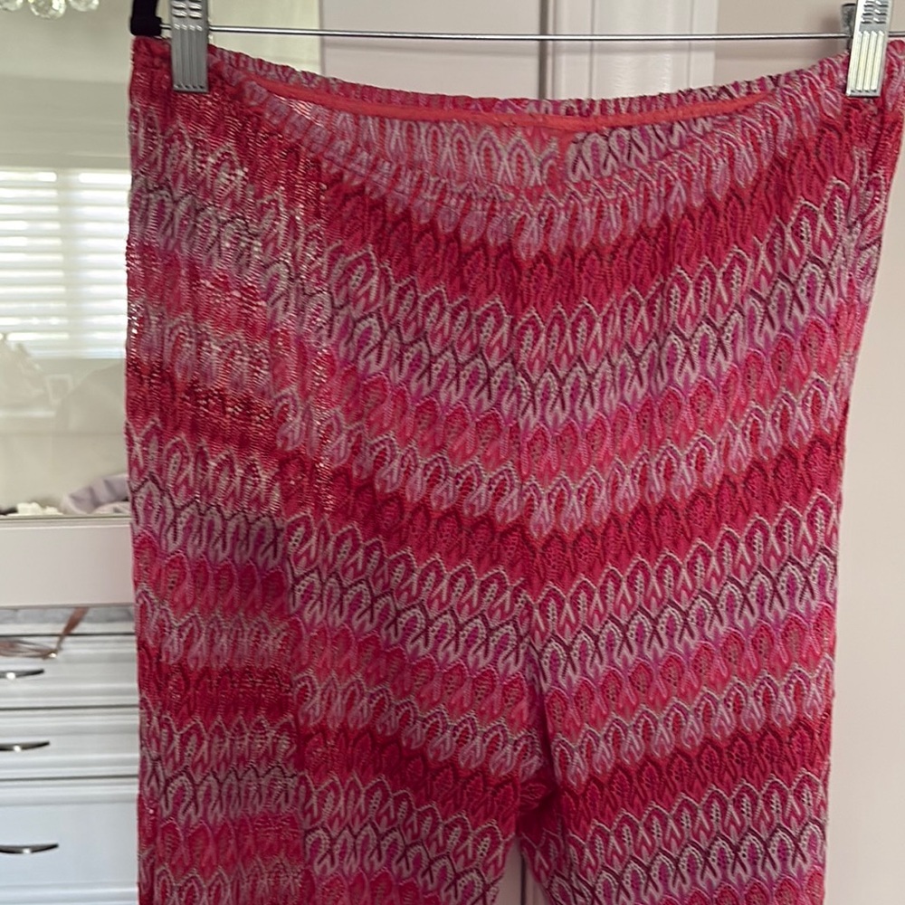 Pink and Red Patterned Pants